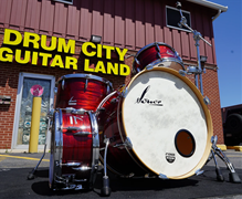 USED - Sonor Vintage Series - Red Oyster Wrap - 4pc Beechwood Shell Pack 