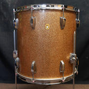 USED - Vintage 1967 Ludwig USA Classic Series 16x16" Maple Floor Tom w/ Legs - Champagne Sparkle