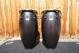 USED - Latin Percussion Raul Rekow Dark Walnut/New Zealand Pine Top Tuning Sig. Conga Set (Quinto/Conga)