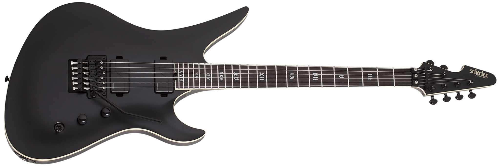 Schecter DIAMOND SERIES SLS Elite Avenger-FR Evil Twin Satin Black  6-String Electric Guitar  
