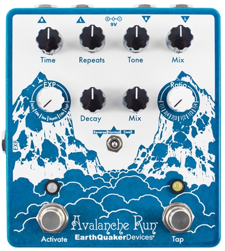 EarthQuaker Devices Avalanche Run V2 (Stereo Reverb and Delay with Tap Tempo)