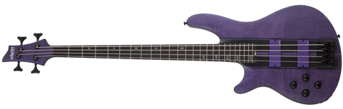 Schecter DIAMOND SERIES C-4 GT Satin Trans Purple  Left Handed 4-String Electric Bass Guitar  