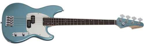 Schecter DIAMOND SERIES Banshee Bass 30 Inch Scale  Vintage Pelham Blue 4-String Electric Bass Guitar  