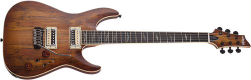 Schecter    DIAMOND SERIES C-1 Exotic Spalted Maple Satin Natural Vintage Burst   6-String Electric Guitar 