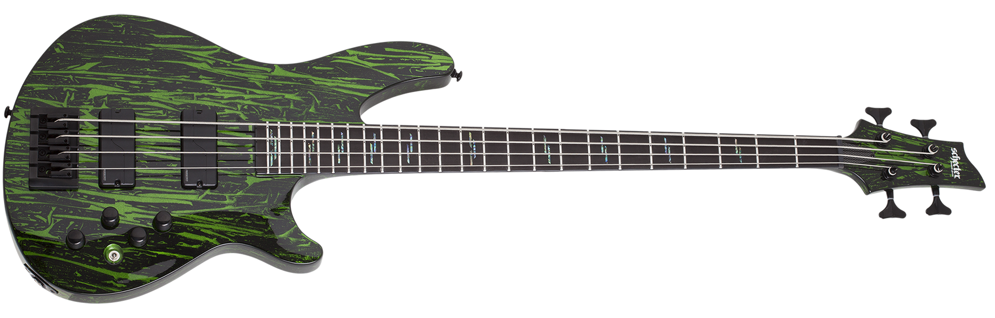 	Schecter DIAMOND SERIES C-4 Silver Mountain Toxic Venom  4-String Electric Bass Guitar 