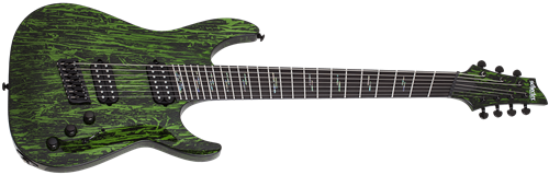 Schecter DIAMOND SERIES C-7 Multiscale Silver Mountain Toxic Venom 7-String Electric Guitar  