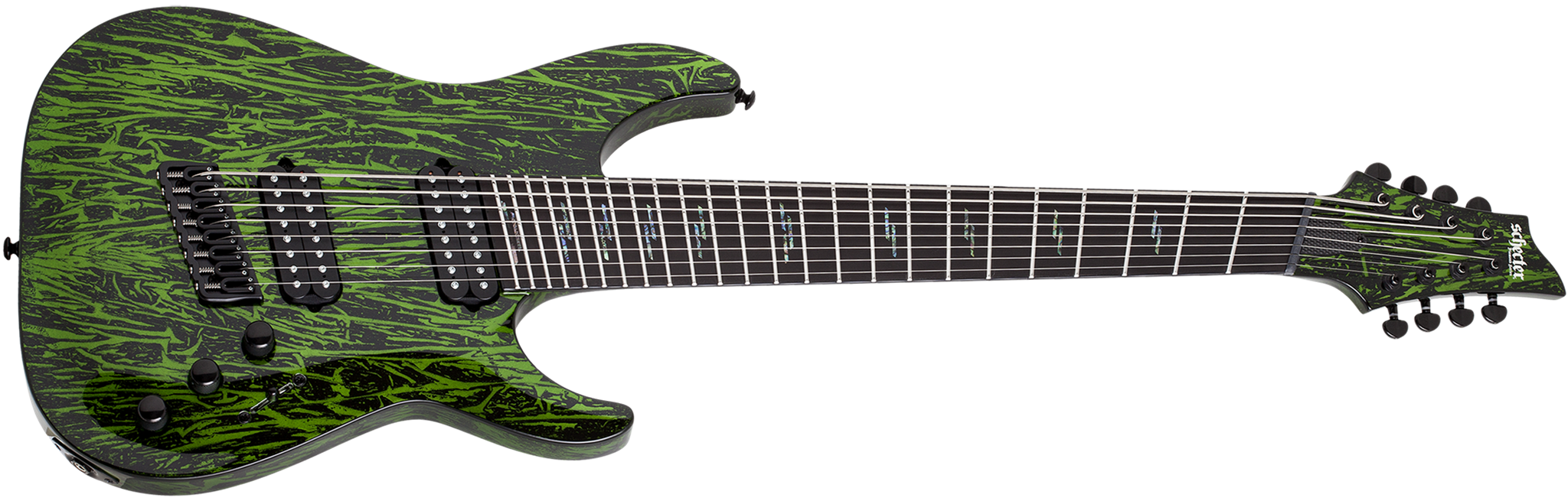 Schecter DIAMOND SERIES C-8 Multi Scale Silver Mountain Toxic Venom 8-String Electric Guitar  