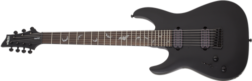 Schecter DIAMOND SERIES Damien-7 Satin Black Left Handed 7-String Electric Guitar 