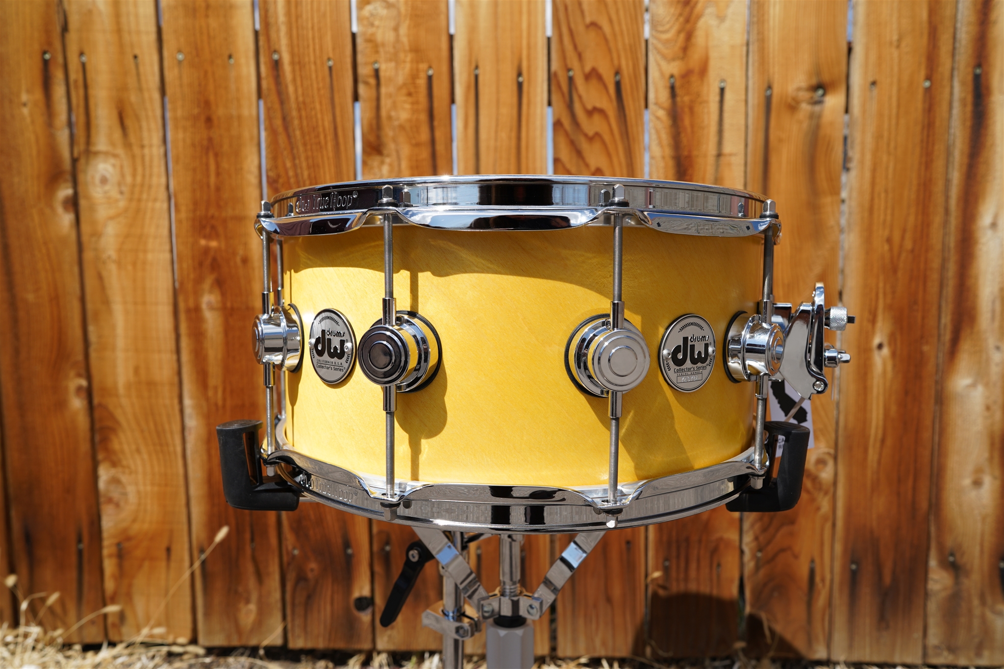 DW USA Collectors Series Light Amber Satin Oil 6.5" x 14" Pure Maple Snare Drum (2022)