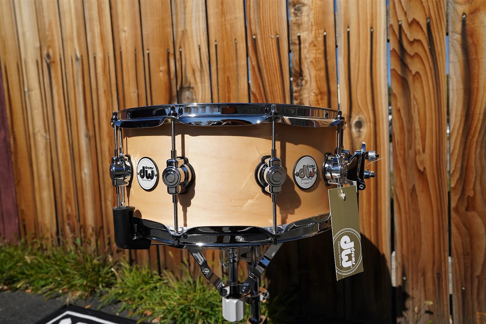DW Design Series - Natural Satin Lacquer - 6 x 14" Maple Snare Drum