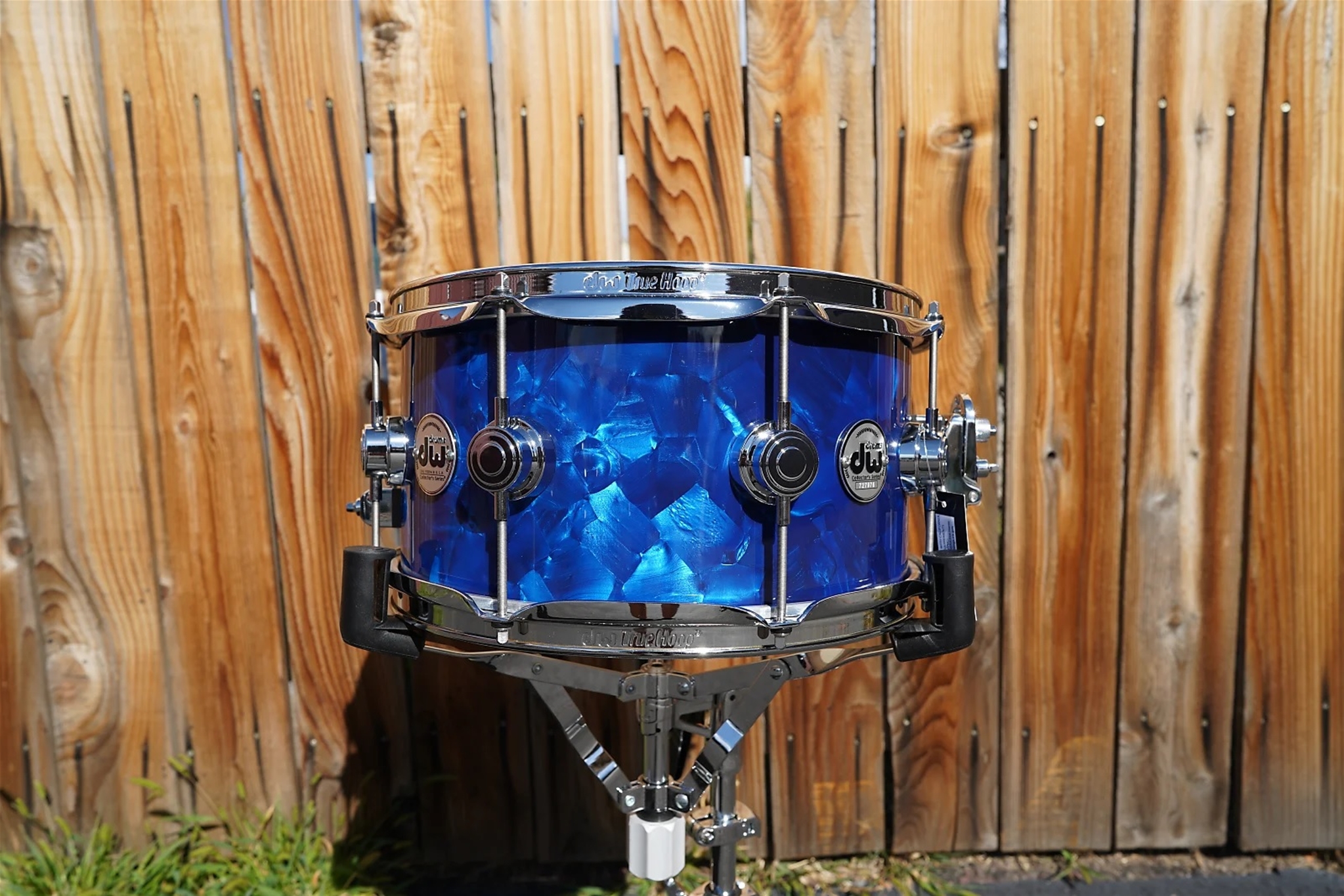 DW USA Collectors Series - Blue Moonstone 6.5 x 13" Pure Maple Snare Drum 