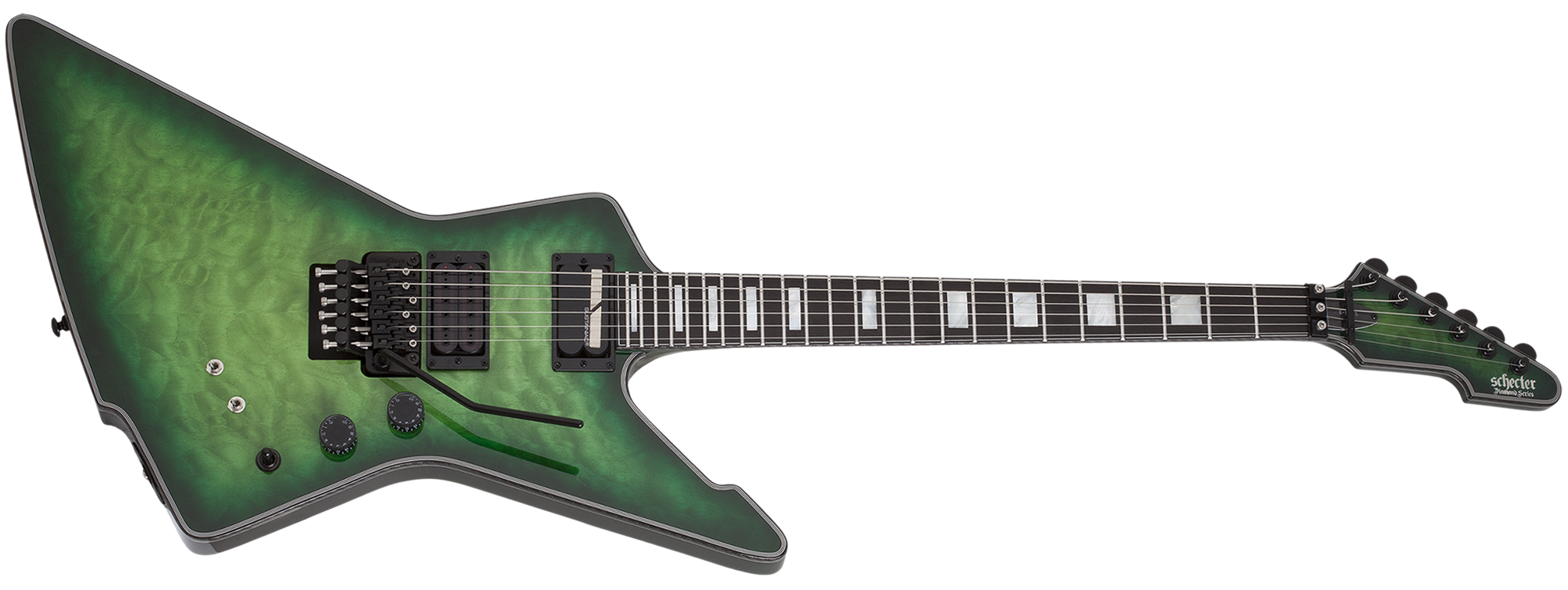 Schecter DIAMOND SERIES E-1FR/S Special Edition Green Burst 6-String Electric Guitar  