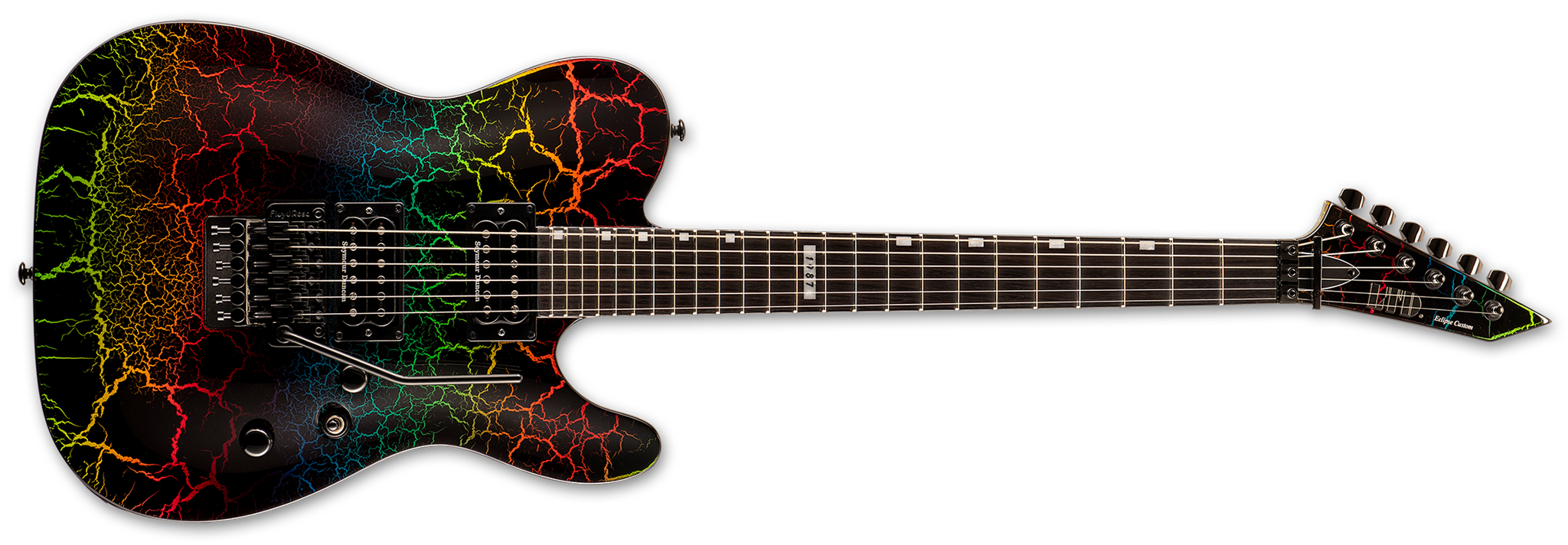 LTD  Eclipse '87 Rainbow Crackle  6-String Electric Guitar  
