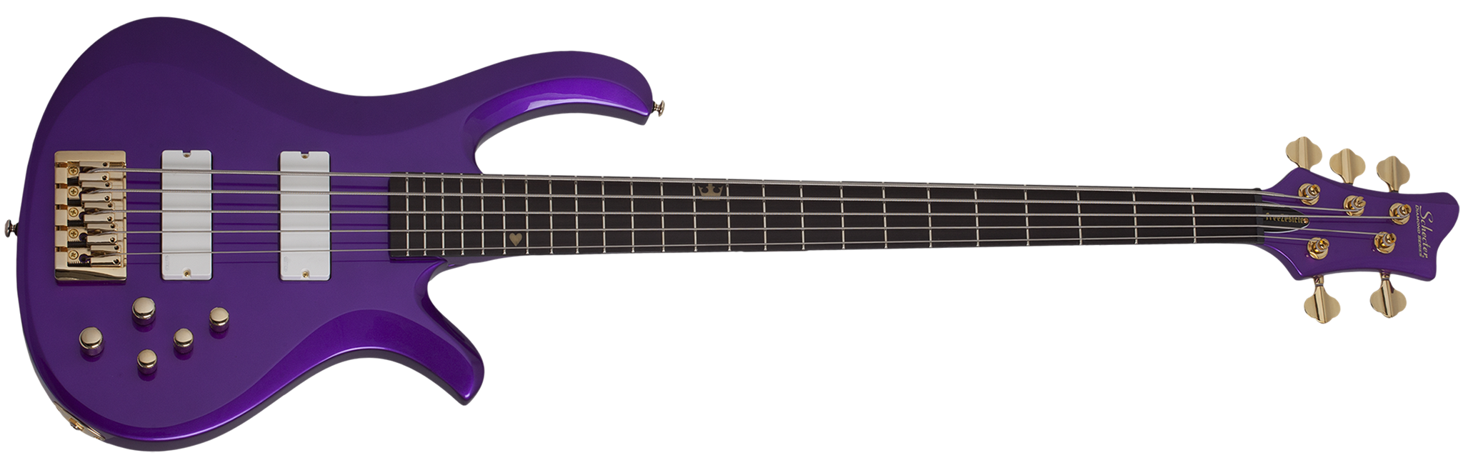 Schecter DIAMOND SERIES FreeZesicle-5 Freeze Purple   5-String Electric Bass Guitar