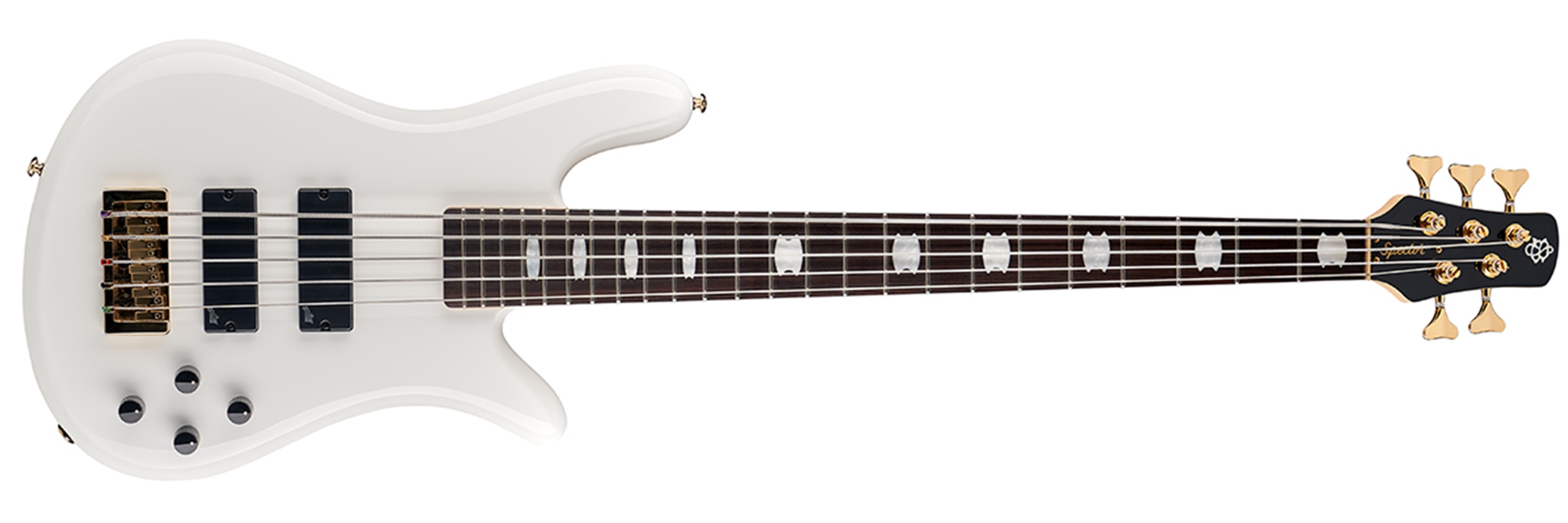 Spector NS Icon Bolt-on 5  White Gloss 5-String Electric Bass Guitar