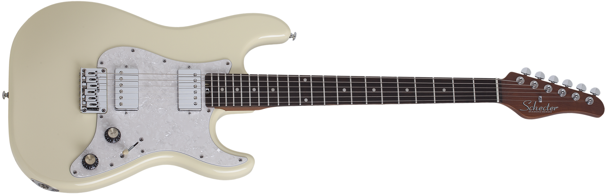 Schecter    DIAMOND SERIES  Jack Fowler Traditional HT Ivory 6-String Electric Guitar  2022