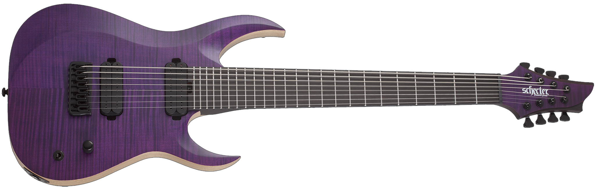Schecter DIAMOND SERIES John Browne Tao-8 Satin Trans Purple 8-String Electric Guitar 2023