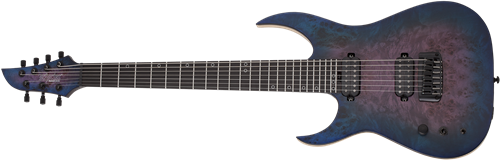 Schecter    DIAMOND SERIES KM-7 MK-III Artist Blue Crimson    Left Handed 7-String Electric Guitar 
