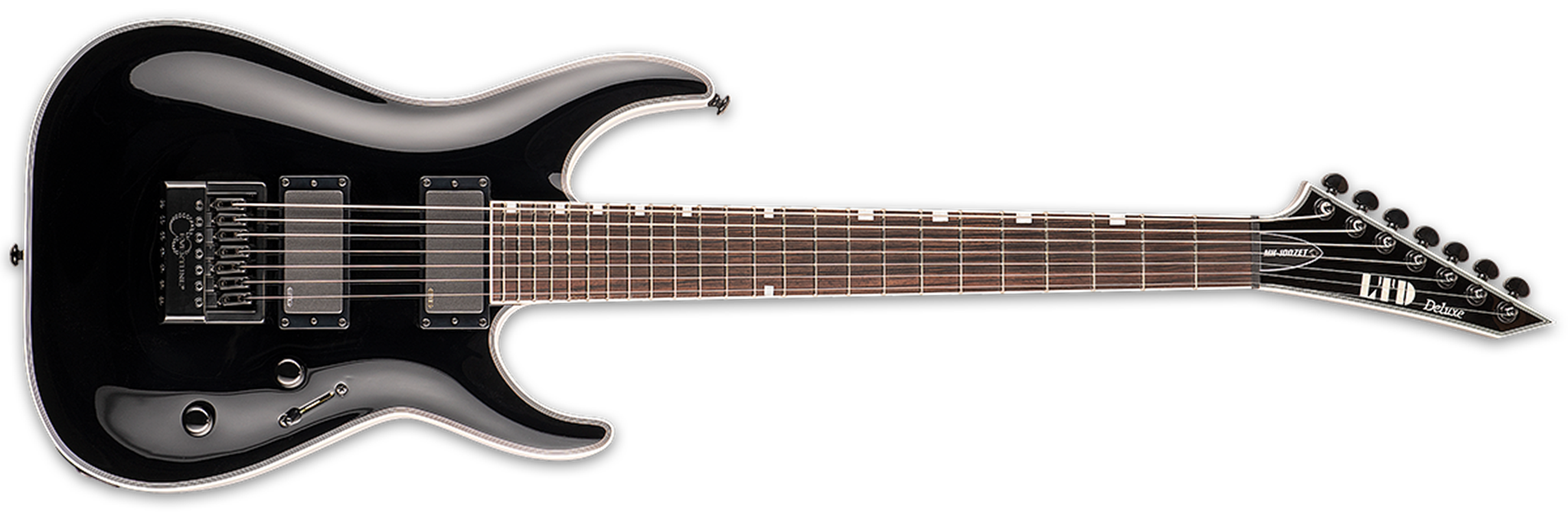 LTD MH-1007 Evertune Black 7-String Electric Guitar  