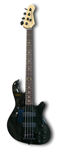 LAKLAND Skyline 44-OS Trans Black  4-String Electric Bass Guitar 2020