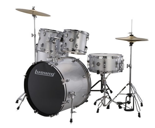 Ludwig Accent Fuse Outfit # LC170 - Silver - Complete Drum Set