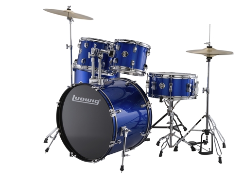 Ludwig Accent Fuse Outfit #LC170 - Blue - Complete Drum Kit
