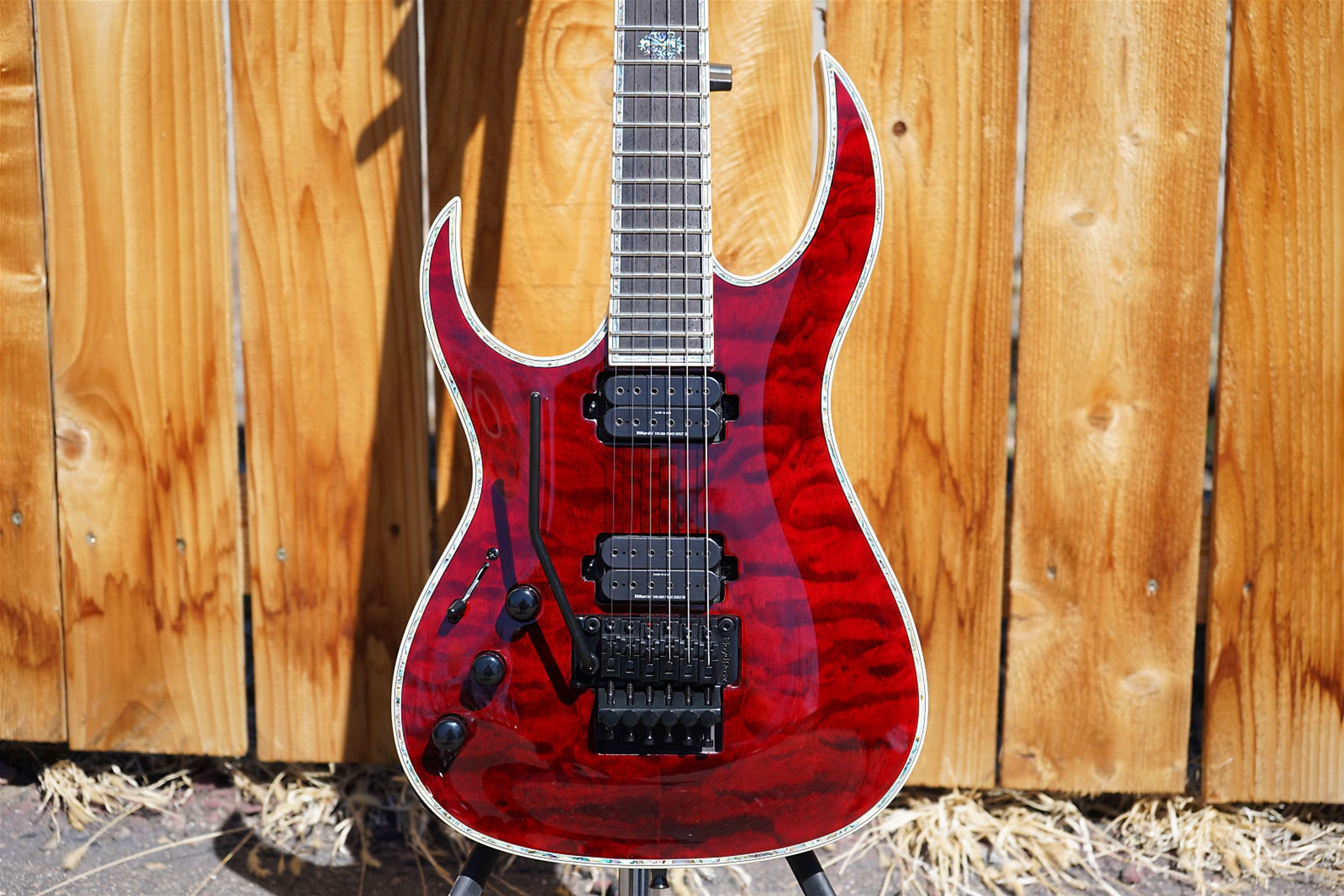 B.C. Rich Shredzilla Prophecy Exotic Archtop FR Black Cherry Left Handed 6-String Electric