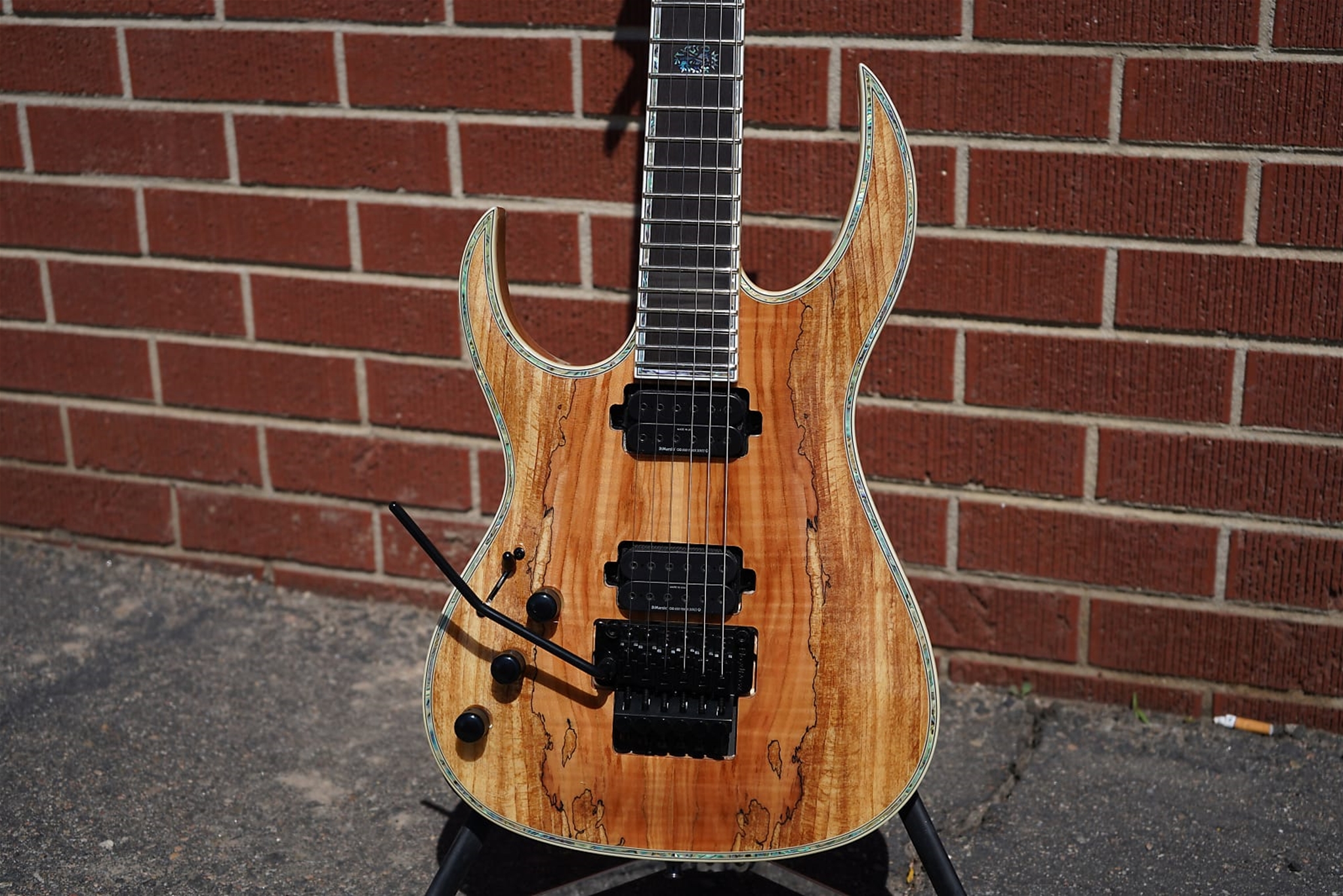 B.C. Rich Shredzilla Prophecy Exotic FR Natural Spaulted Maple Left Handed 6-String Electric