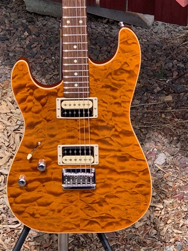 Schecter USA CUSTOM SHOP MASTERWORKS  Exotic Top NAMM SHOW  Left Handed  6-String Electric Guitar