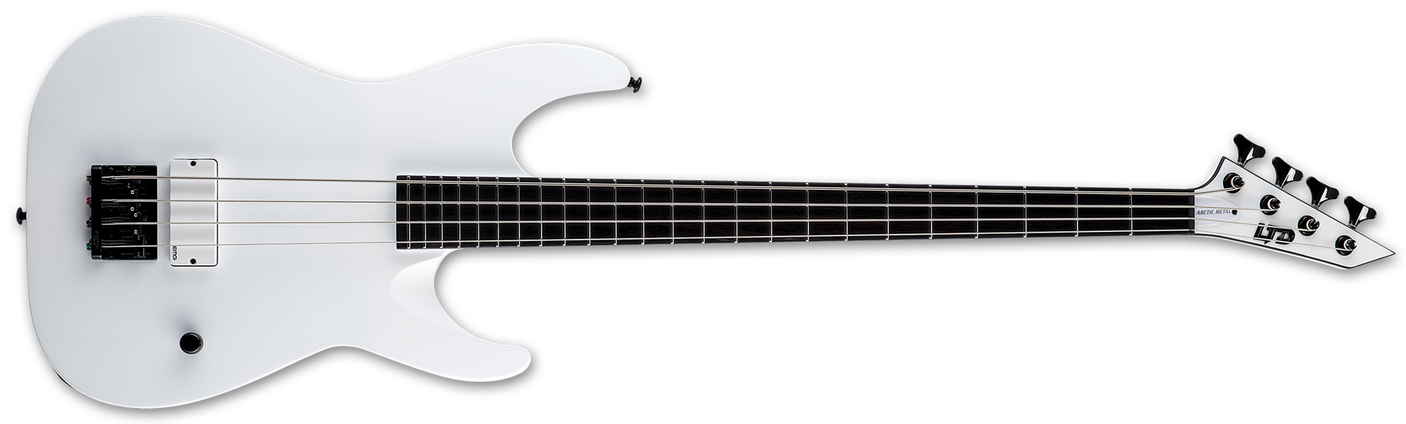 LTD M-4 Arctic Metal M-4  Snow White Satin  4-String Electric Bass Guitar 2023