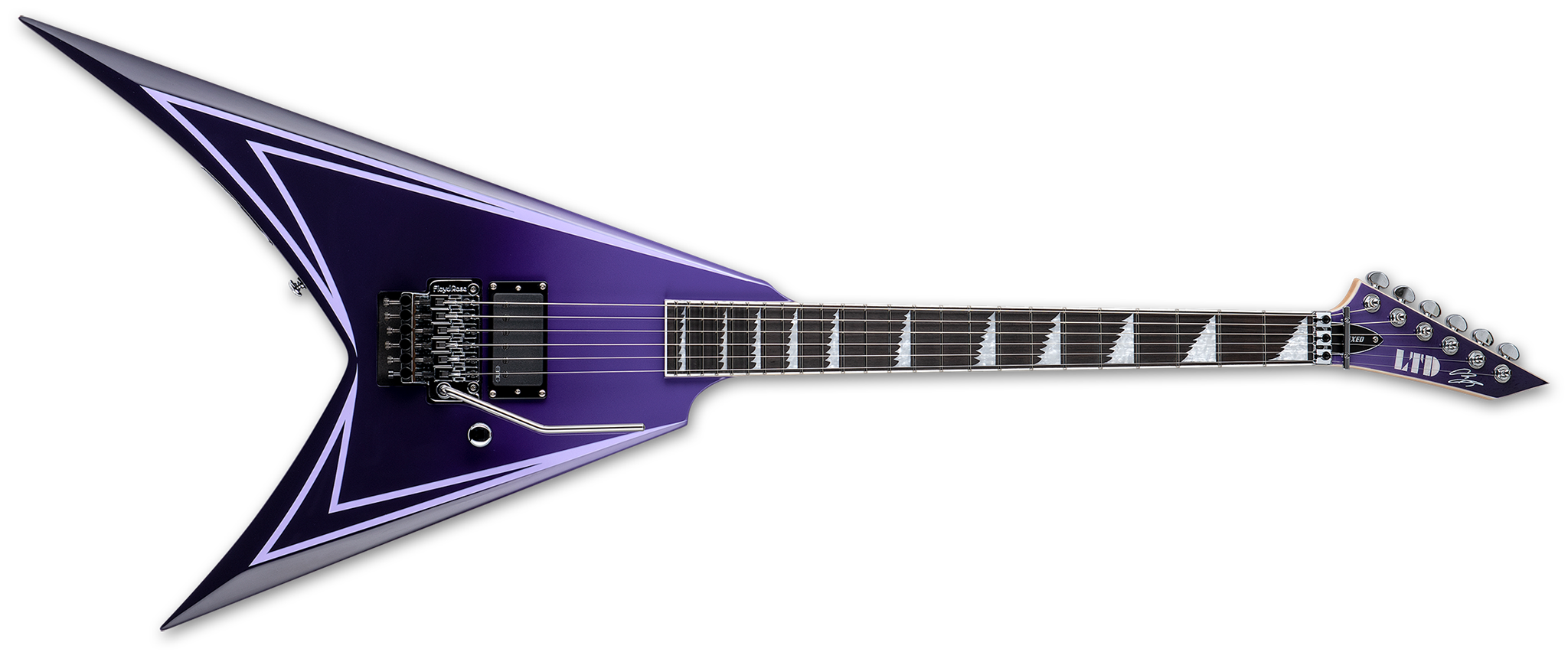 LTD SIGNATURE SERIES Alexi Hexed Purple Fade w/Pinstripes 6-String Electric Guitar 