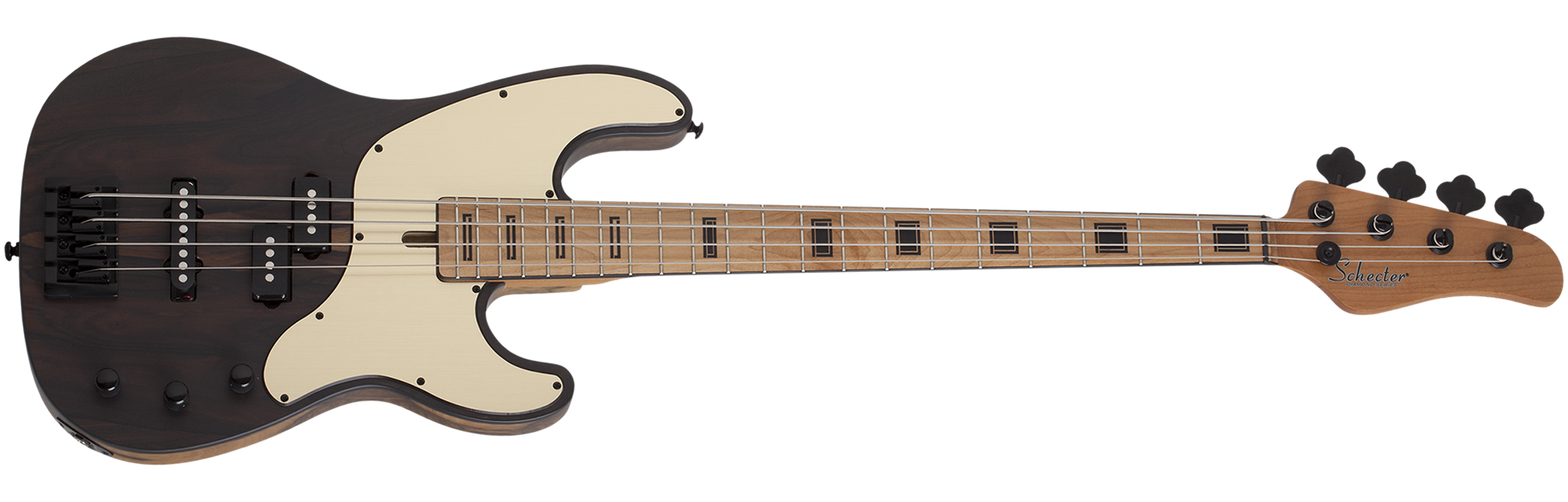 Schecter DIAMOND SERIES  Model-T  Exotic Ziricote Natural Satin  4-String Electric Bass Guitar 2023