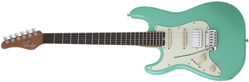 Schecter DIAMOND SERIES Nick Johnston Traditional HSS Atomic Green Left Handed  6-String Electric Guitar  