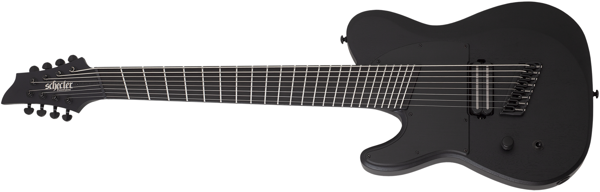 Schecter DIAMOND SERIES PT-8 MS Black Ops  Satin Black Open Pore Left Handed   8-String Electric  Guitar 2024