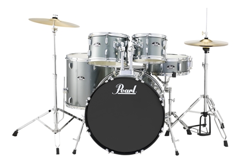  Pearl  Roadshow SLS 505S/C  Charcoal Metallic Complete 5 piece Drum Set 