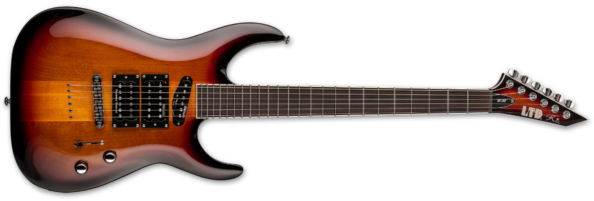 LTD SIGNATURE SERIES SC-20 3-Tone Burst 6-String Electric Guitar 