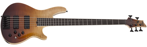 Schecter DIAMOND SERIES SLS Elite-5 Antique Burst 5-String Electric Bass Guitar  