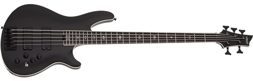 Schecter    DIAMOND SERIES  SLS Evil Twin-5 Satin Black  5-String Electric Bass Guitar  