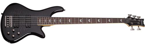 Schecter DIAMOND SERIES Stiletto Extreme 5  See Thru Black  5-String Electric Bass Guitar