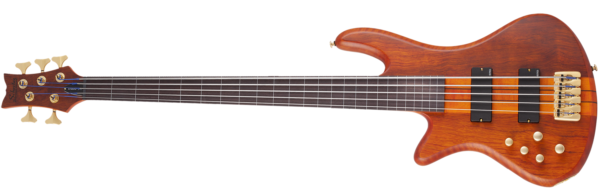 	Schecter DIAMOND SERIES Stiletto Studio-5 Fretless Honey Satin Left Handed 5-String Electric Bass Guitar