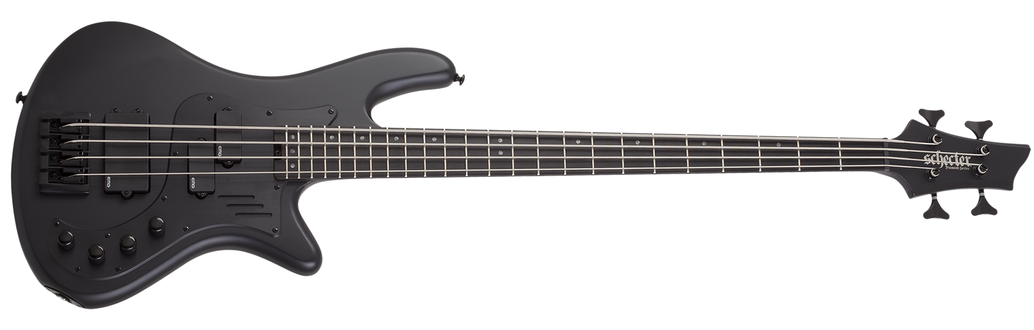 Schecter DIAMOND SERIES Stiletto-4 Stealth Pro EX Satin Black 4-String Electric Bass Guitar