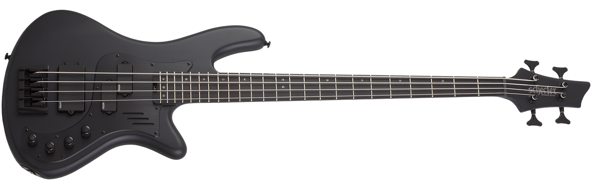 Schecter DIAMOND SERIES  Stiletto-4 Stealth Pro Satin Black 4-String Electric Bass Guitar