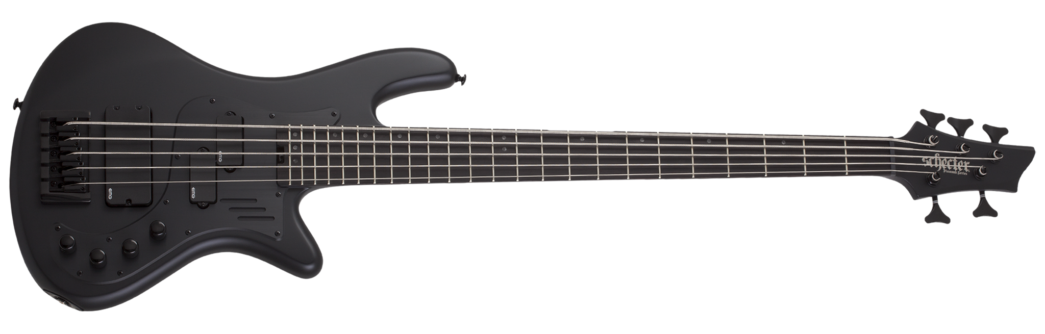 Schecter DIAMOND SERIES Stiletto-5 Stealth Pro Satin Black 5-String Electric Bass Guitar