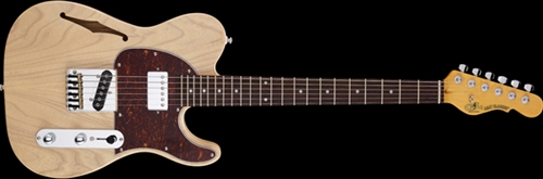 G&L TRIBUTE SERIES ASAT Classic Bluesboy Semi-Hollow  Blonde 6-String Electric Guitar