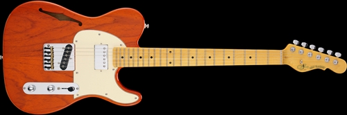 G&L TRIBUTE SERIES ASAT Classic Bluesboy Semi-Hollow Clear Orange 6-String Electric Guitar