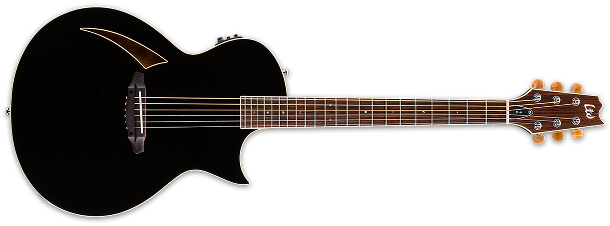ESP/LTD TL-6 Black 6-String Acoustic Electric Guitar 2023
