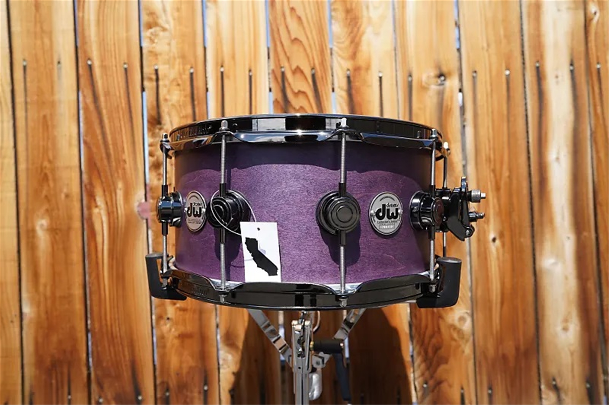 DW USA Collectors Series - Lavender Satin Oil - 6.5 x 14" Maple Snare Drum w/ Black Nickel Hdw. 