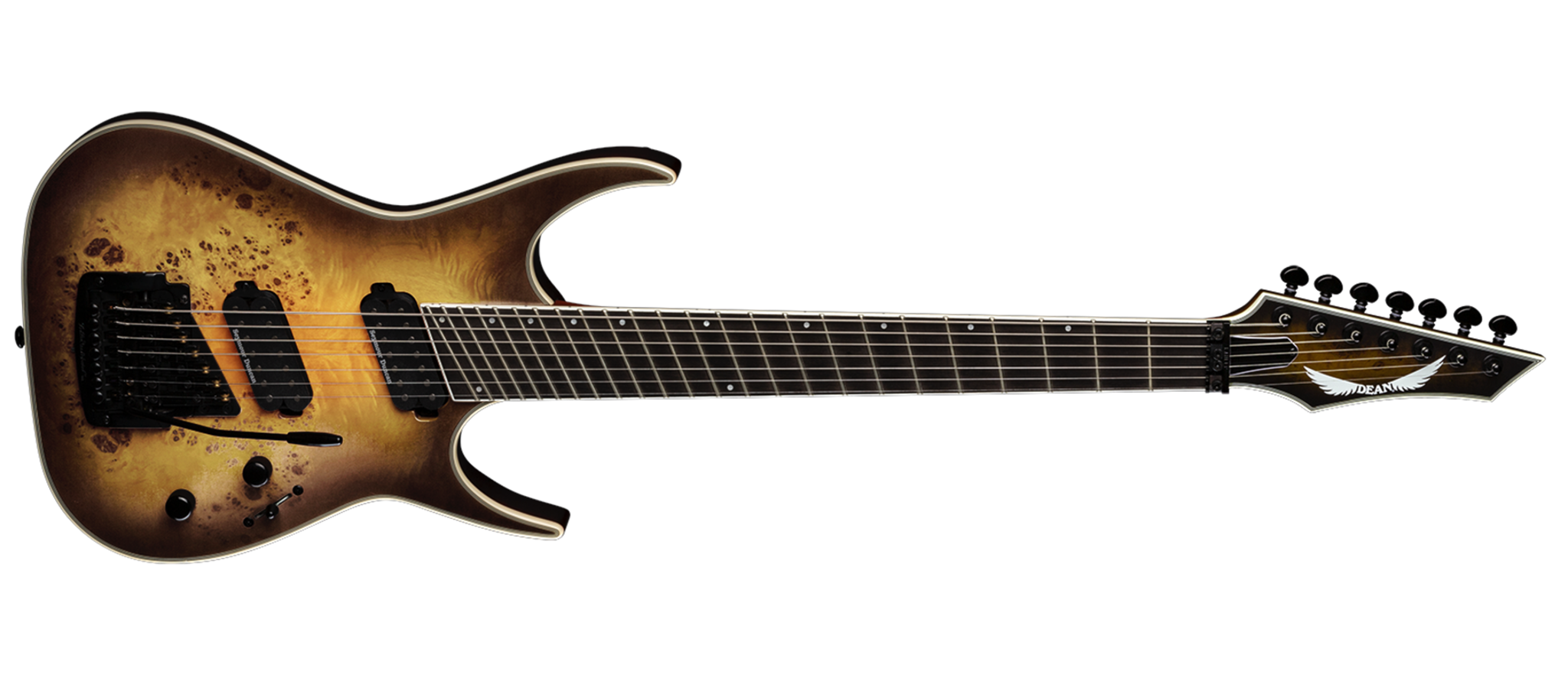 Dean EXILE   Select-7 Multiscale Kahler  Burl Maple 7-String Electric Guitar 