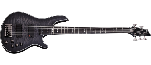 Schecter DIAMOND SERIES Hellraiser Extreme-5 STBLS  See Thru Black Satin    5-String Electric Bass Guitar