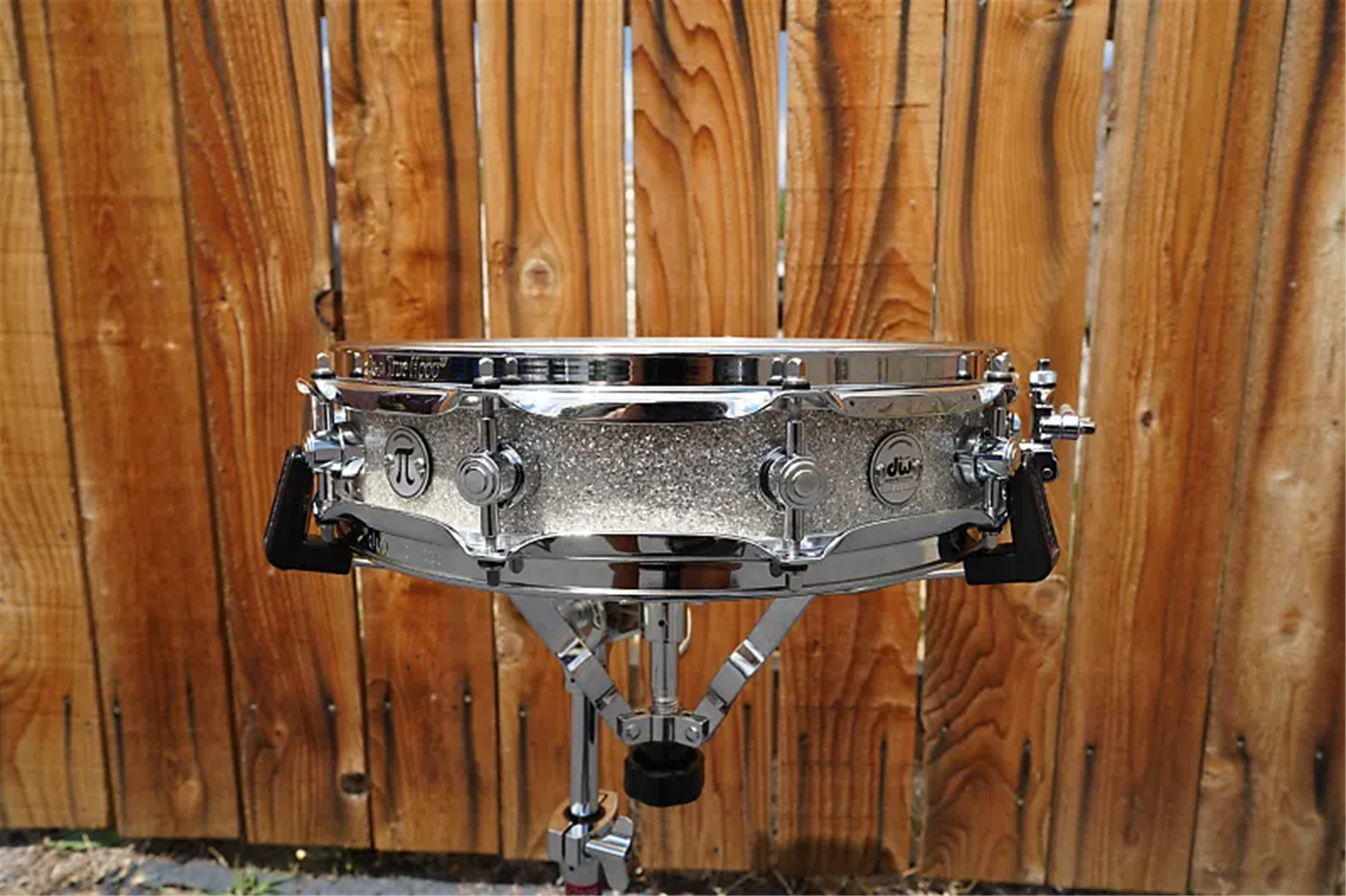 DW USA Collectors Series | 3.1 x 14" Pi Snare Drum | Broken Glass w/ Chrome Hardware